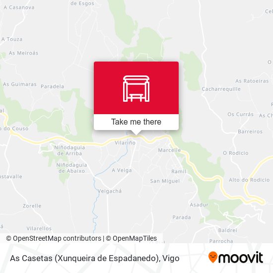 As Casetas (Xunqueira de Espadanedo) map