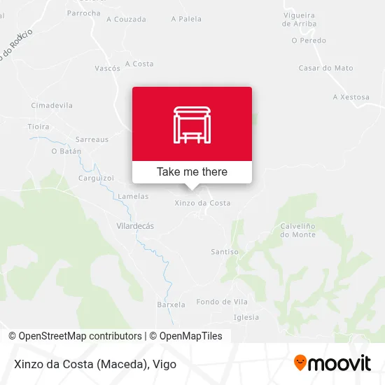 Xinzo da Costa (Maceda) map