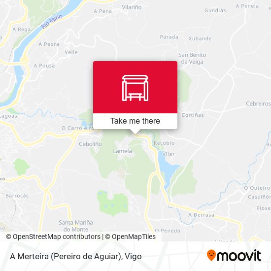 A Merteira (Pereiro de Aguiar) map