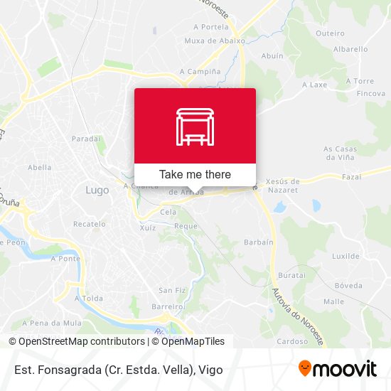 Est. Fonsagrada (Cr. Estda. Vella) map