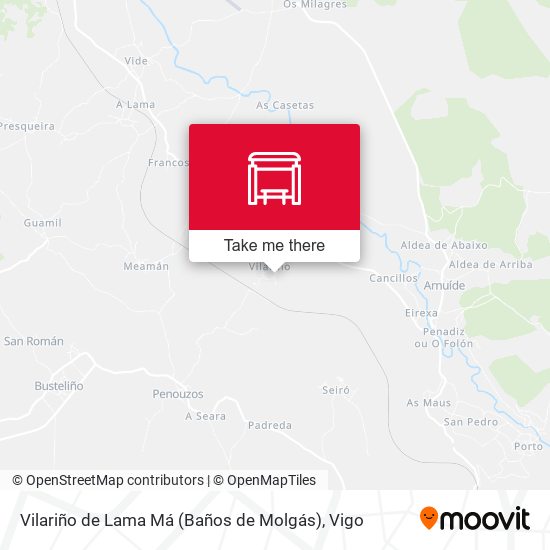 Vilariño de Lama Má (Baños de Molgás) map
