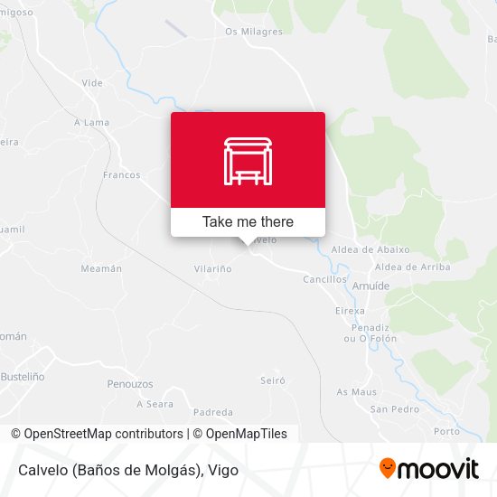 Calvelo (Baños de Molgás) map