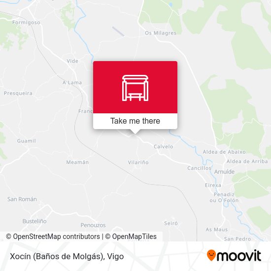 Xocín (Baños de Molgás) map