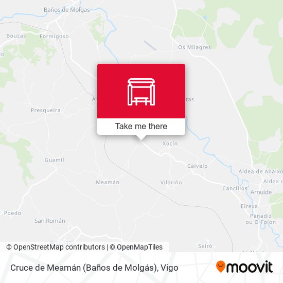 Cruce de Meamán (Baños de Molgás) map