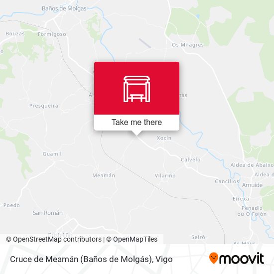 Cruce de Meamán (Baños de Molgás) map