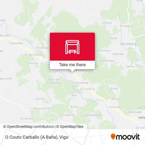O Couto Carballo (A Baña) map