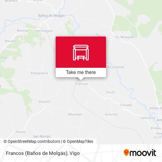 Francos (Baños de Molgás) map
