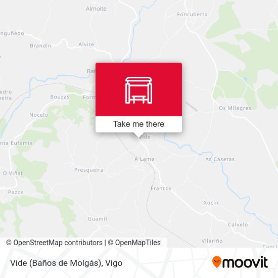 Vide (Baños de Molgás) map