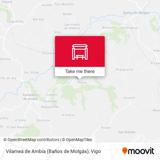 Vilameá de Ambía (Baños de Molgás) map