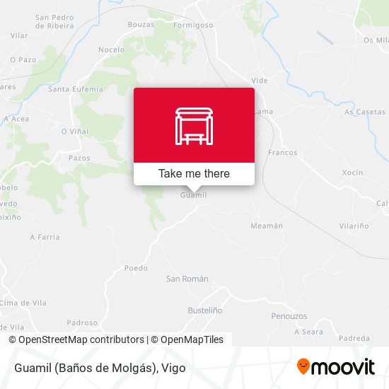 Guamil (Baños de Molgás) map