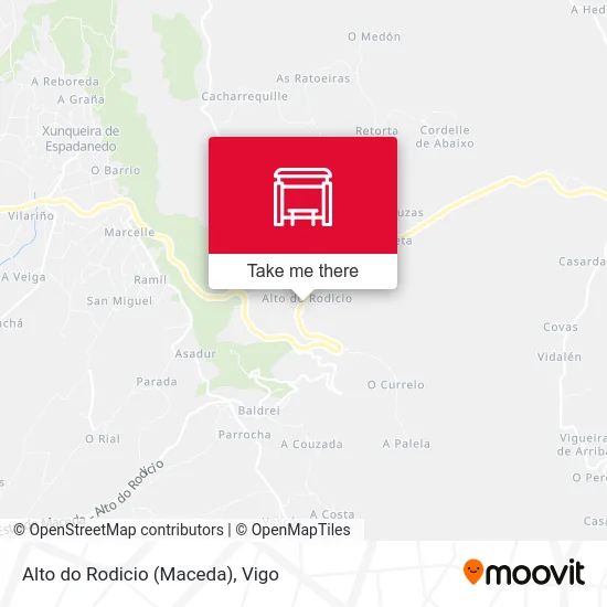Alto do Rodicio (Maceda) map