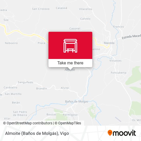Almoite (Baños de Molgás) map