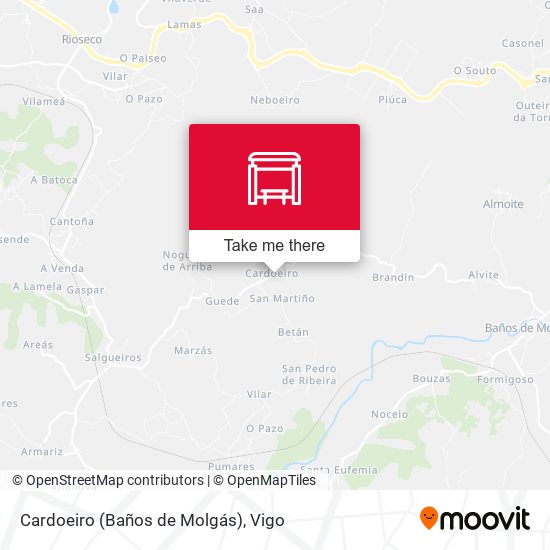 Cardoeiro (Baños de Molgás) map