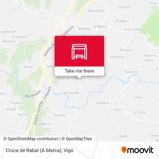 Cruce de Rabal (A Merca) map