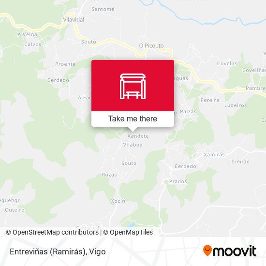 Entreviñas (Ramirás) map