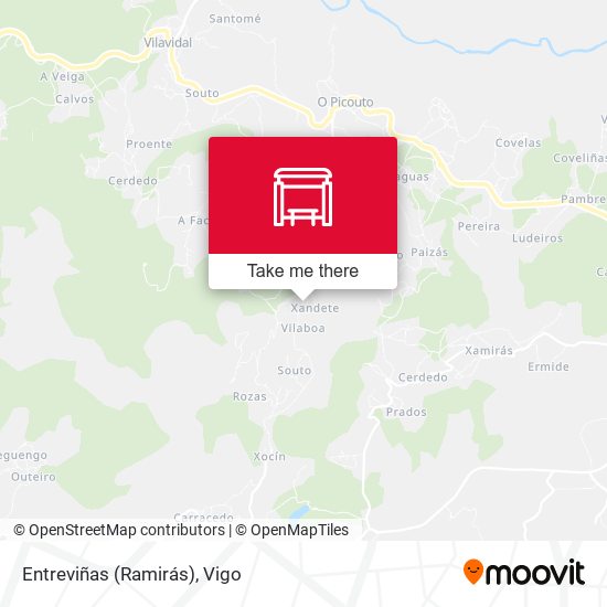 Entreviñas (Ramirás) map