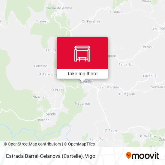 Estrada Barral-Celanova (Cartelle) map