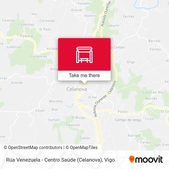 Rúa Venezuela - Centro Saúde (Celanova) map