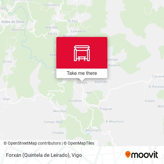 Forxán (Quintela de Leirado) map