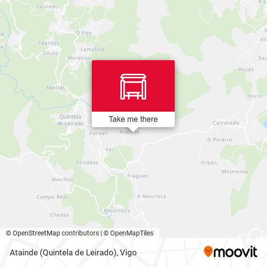 Atainde (Quintela de Leirado) map