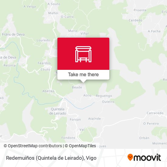 Redemuiños (Quintela de Leirado) map