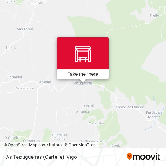 As Teixugueiras (Cartelle) map