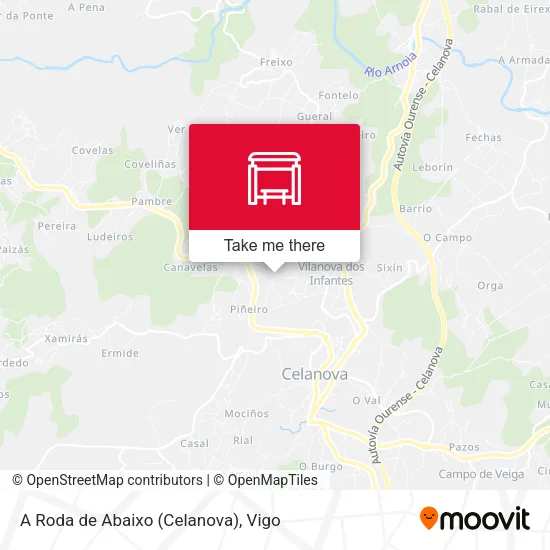 A Roda de Abaixo (Celanova) map