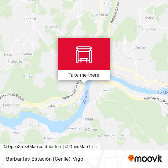 Barbantes-Estación (Cenlle) map