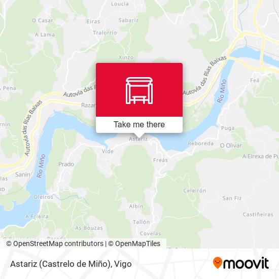 Astariz (Castrelo de Miño) map