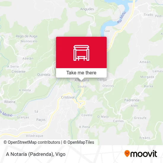 A Notaría (Padrenda) map