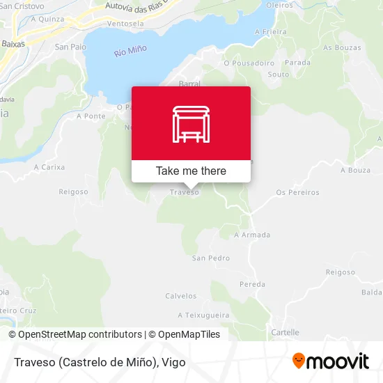 Traveso (Castrelo de Miño) map