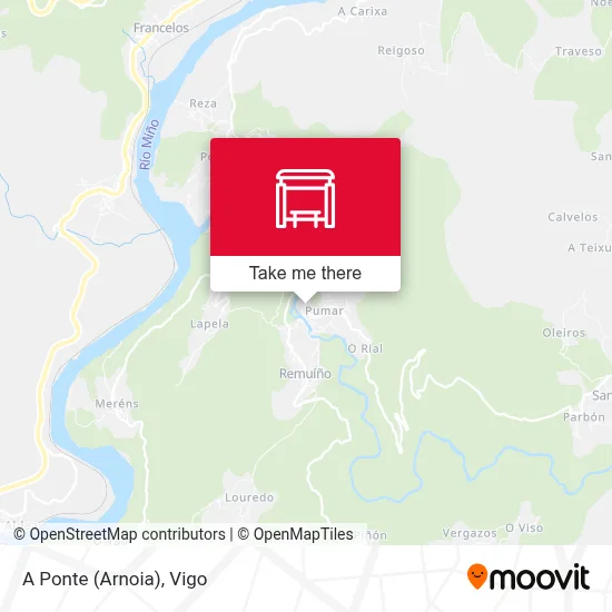 A Ponte (Arnoia) map