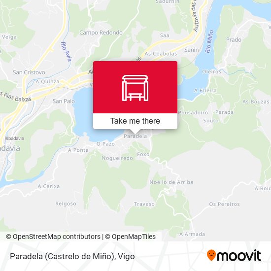 Paradela (Castrelo de Miño) map