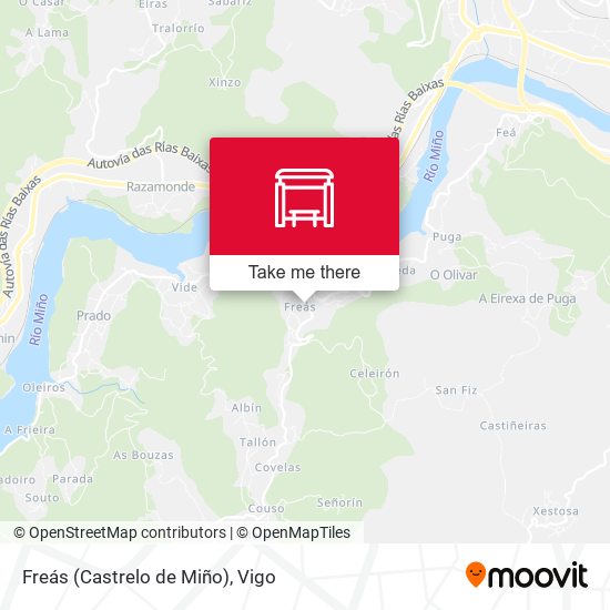 Freás (Castrelo de Miño) map
