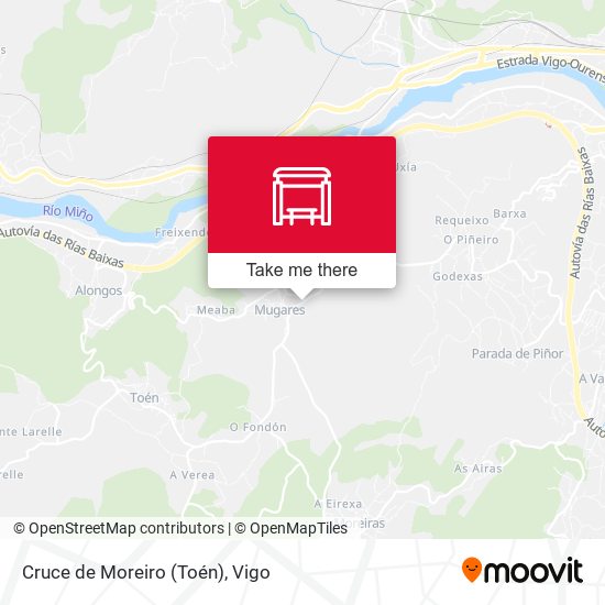Cruce de Moreiro (Toén) map