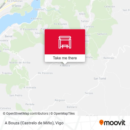 A Bouza (Castrelo de Miño) map