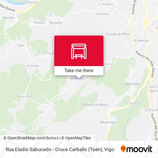 Rúa Eladio Sabucedo - Cruce Carballo (Toén) map