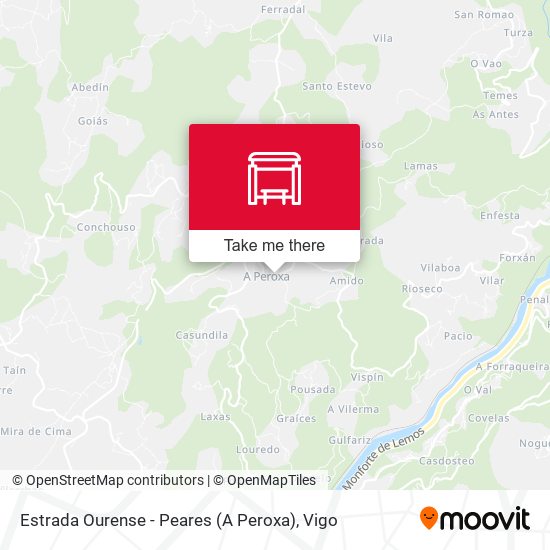 Estrada Ourense - Peares (A Peroxa) map