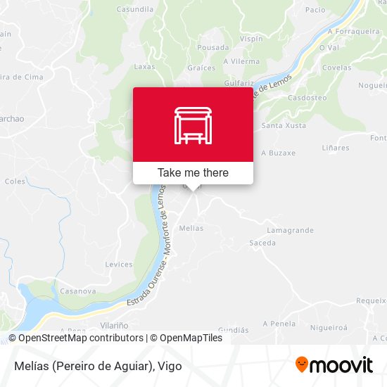 Melías (Pereiro de Aguiar) map