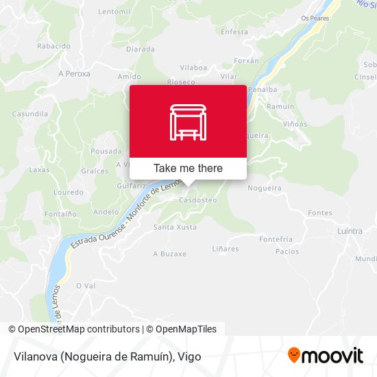 Vilanova (Nogueira de Ramuín) map