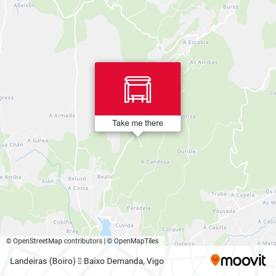 Landeiras (Boiro) ⦿ Baixo Demanda map