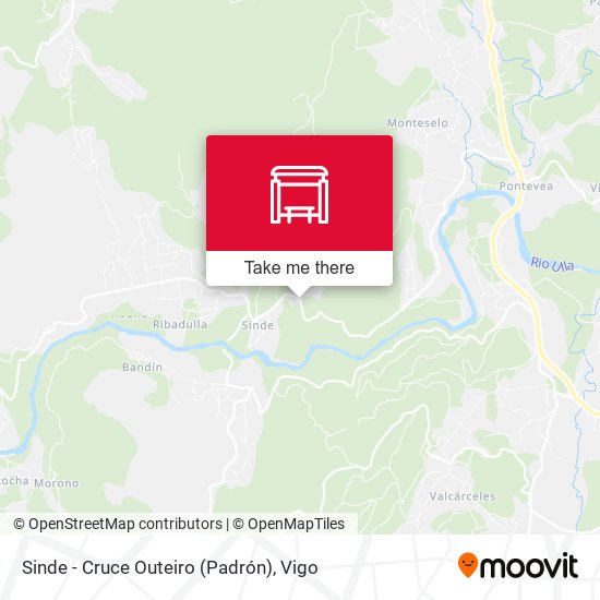 Sinde - Cruce Outeiro (Padrón) map