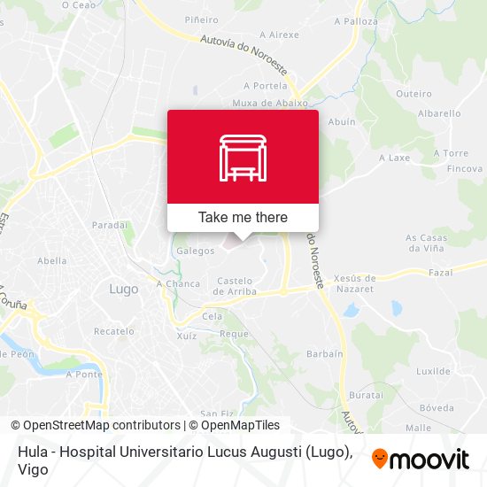 mapa Hula - Hospital Universitario Lucus Augusti (Lugo)