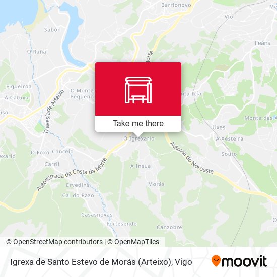 Igrexa de Santo Estevo de Morás (Arteixo) map