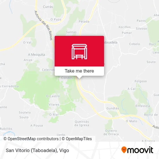 San Vitorio (Taboadela) map