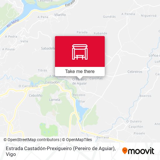 Estrada Castadón-Prexigueiro (Pereiro de Aguiar) map