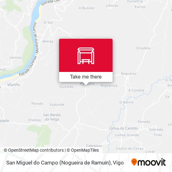 San Miguel do Campo (Nogueira de Ramuín) map