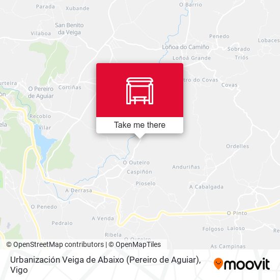 Urbanización Veiga de Abaixo (Pereiro de Aguiar) map