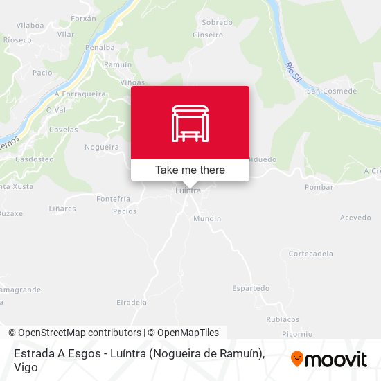 Estrada A Esgos - Luíntra (Nogueira de Ramuín) map