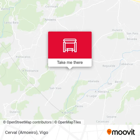 Cerval (Amoeiro) map